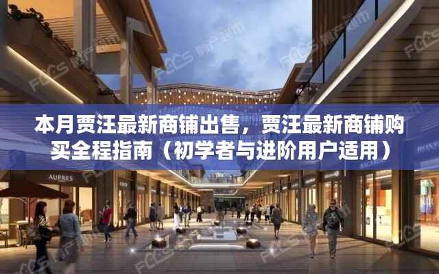 贾汪最新商铺购买指南,出售信息一览,初学者与进阶用户适用