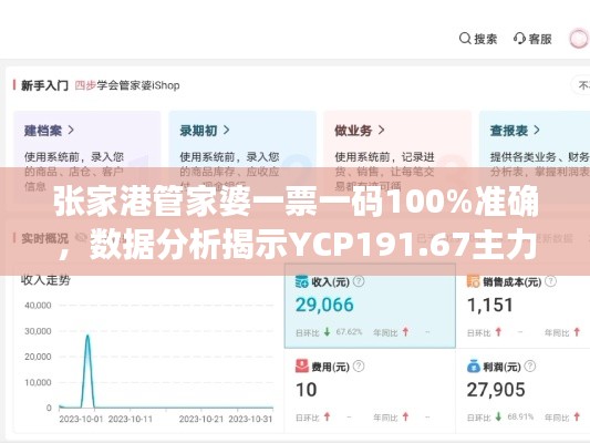 张家港管家婆一票一码100%准确,数据分析揭示YCP191.67主力版
