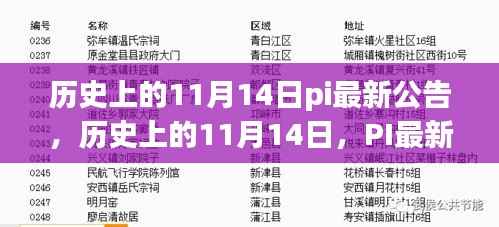 历史上的11月14日PI最新公告回顾与影响分析