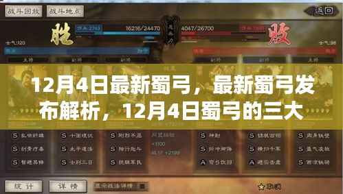 12月4日最新蜀弓发布解析,三大看点一览