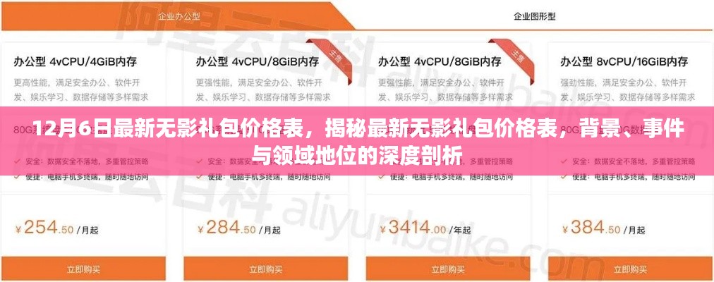 最新无影礼包价格表揭秘，深度剖析背景、事件与领域地位