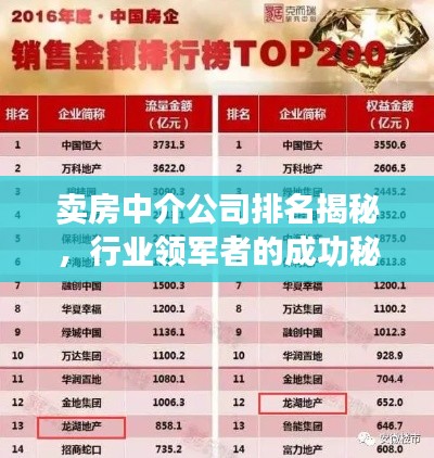 卖房中介公司排名揭秘,行业领军者的成功秘密武器!