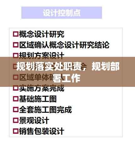 规划落实处职责,规划部署工作